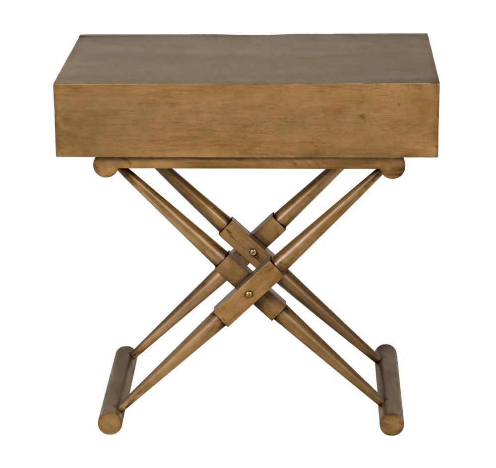 NOIR Zanta Side Table Saddle Brown