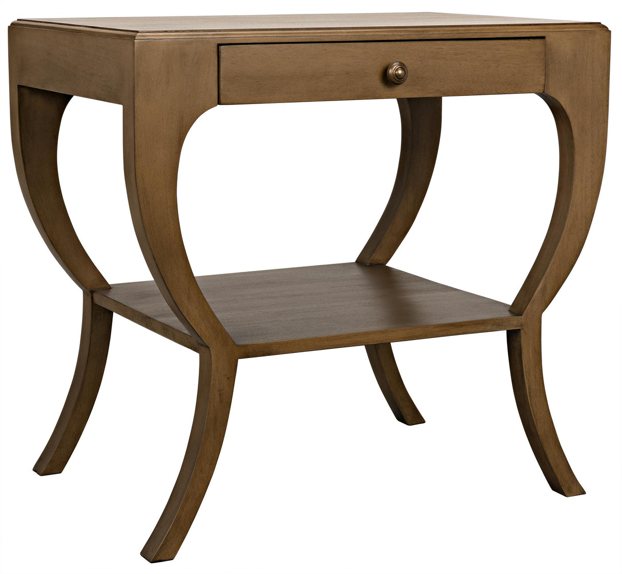 NOIR Maude Side Table Saddle Brown