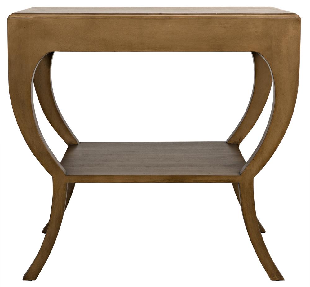 NOIR Maude Side Table Saddle Brown
