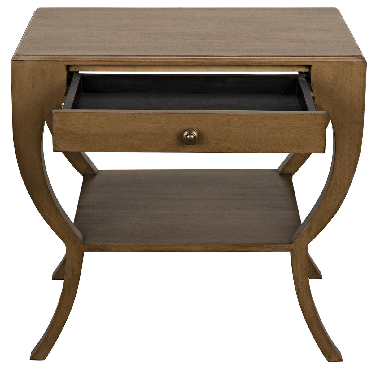 NOIR Maude Side Table Saddle Brown