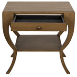NOIR Maude Side Table Saddle Brown