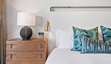 NOIR David 32" Side Table Dark Walnut