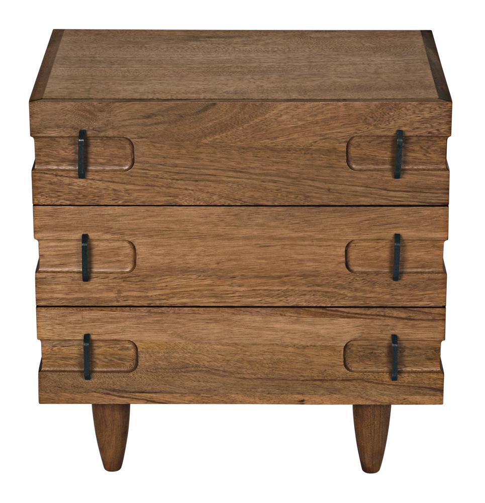 NOIR David 32" Side Table Dark Walnut