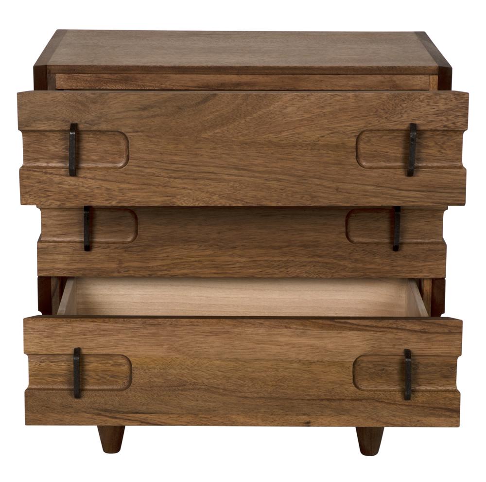 NOIR David 32" Side Table Dark Walnut