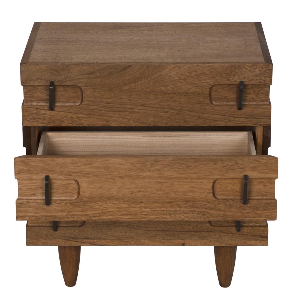 NOIR David 32" Side Table Dark Walnut
