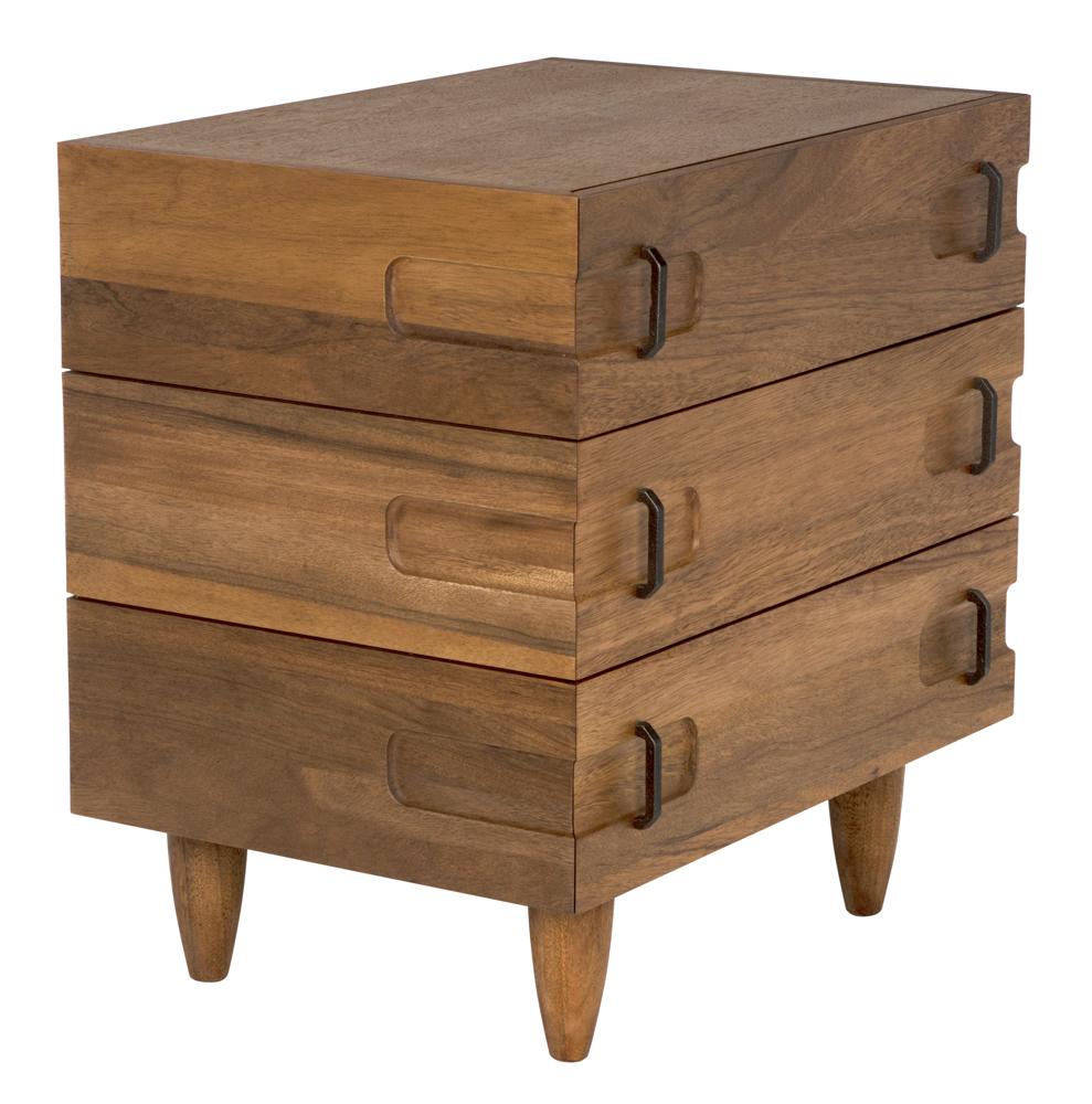 NOIR David 32" Side Table Dark Walnut