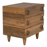 NOIR David 32" Side Table Dark Walnut