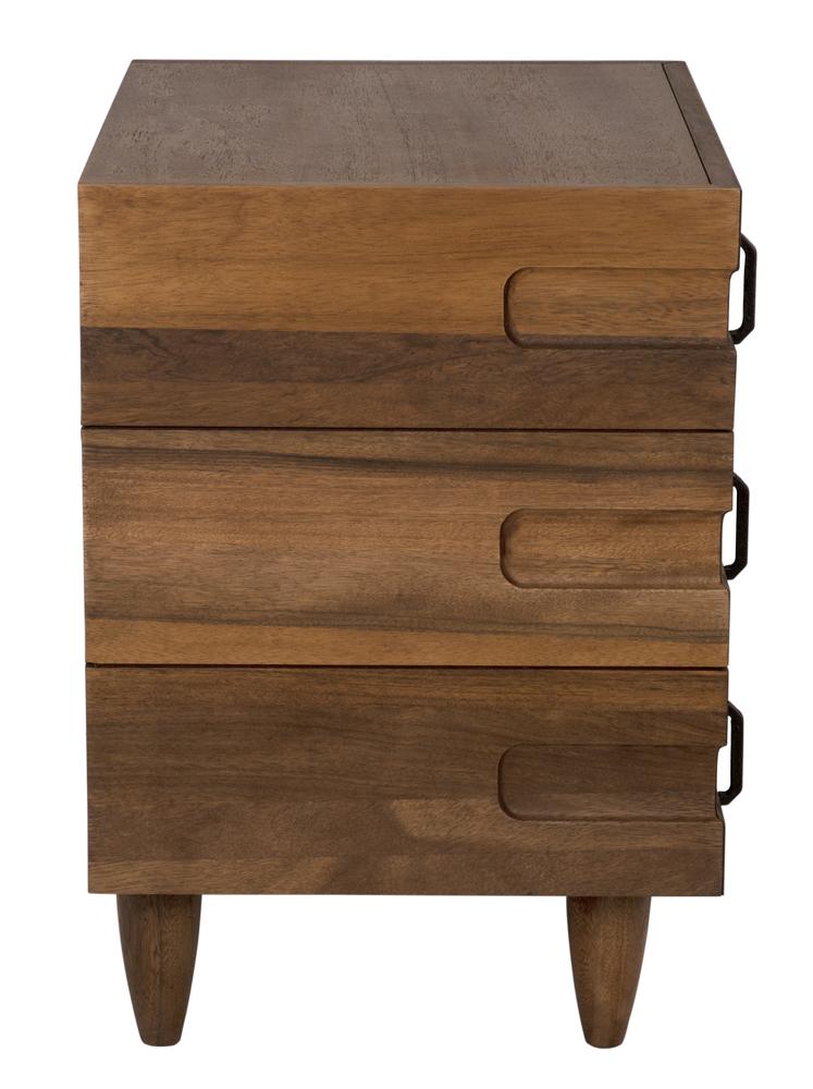 NOIR David 32" Side Table Dark Walnut