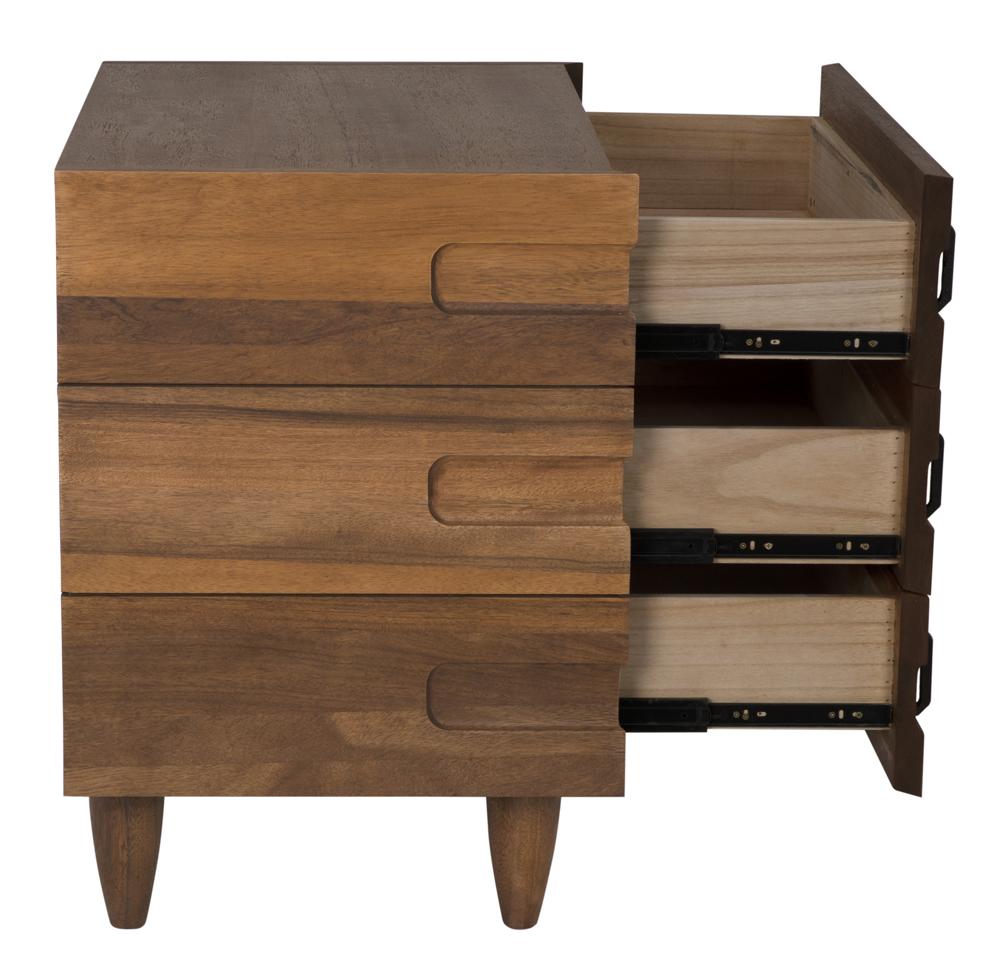 NOIR David 32" Side Table Dark Walnut