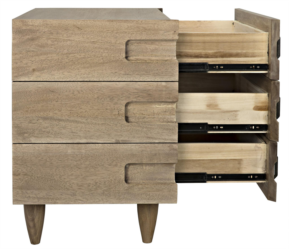 NOIR David 32" Side Table Washed Walnut