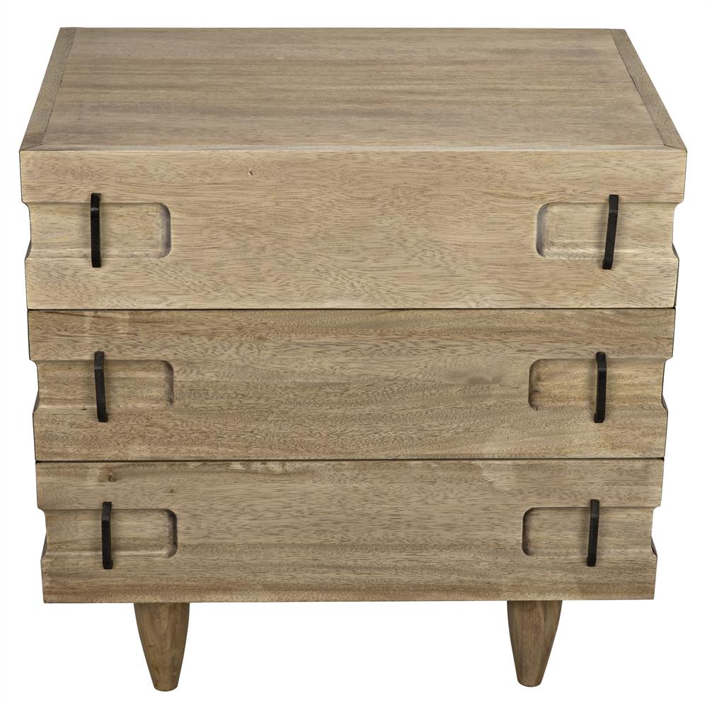 NOIR David 32" Side Table Washed Walnut