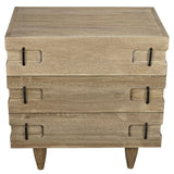 NOIR David 32" Side Table Washed Walnut