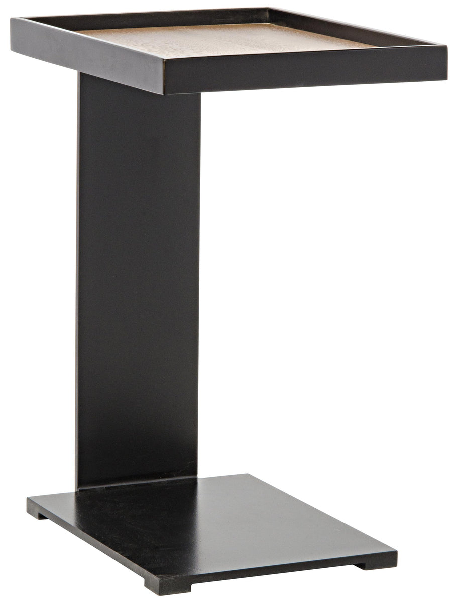 Noir Ledge Side Table With Black Steel – DecoratorsBest