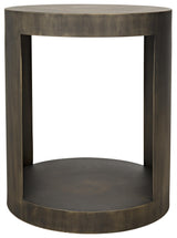 NOIR Chrysler Side Table Steel with Aged Brass Finish
