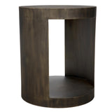 NOIR Chrysler Side Table Iron with Aged Brass Finish