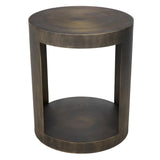NOIR Chrysler Side Table Iron with Aged Brass Finish