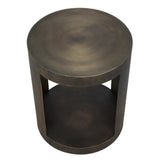 NOIR Chrysler Side Table Iron with Aged Brass Finish