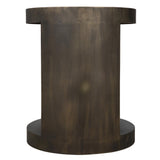 NOIR Chrysler Side Table Iron with Aged Brass Finish