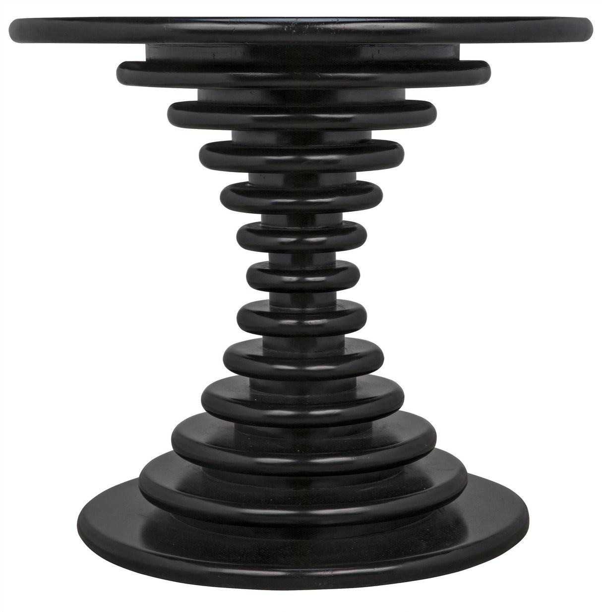 NOIR Scheiben Side Table Hand Rubbed Black