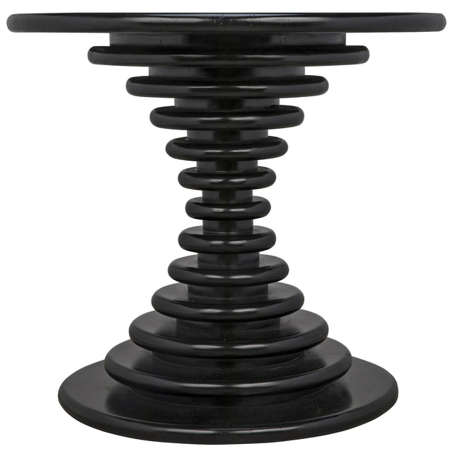 NOIR Scheiben Side Table Hand Rubbed Black