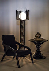 NOIR Scheiben Side Table Hand Rubbed Black