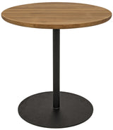 NOIR Ford Small Side Table Gold Teak with Steel Base