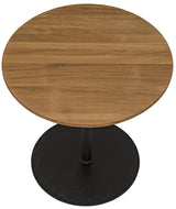 NOIR Ford Small Side Table Gold Teak with Iron Base