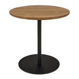 NOIR Ford Small Side Table Gold Teak with Iron Base