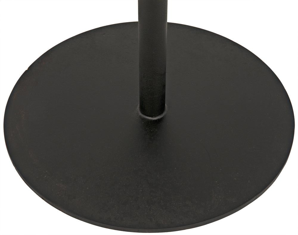NOIR Ford Small Side Table Gold Teak with Iron Base