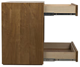 NOIR SL05 Side Table Gold Teak