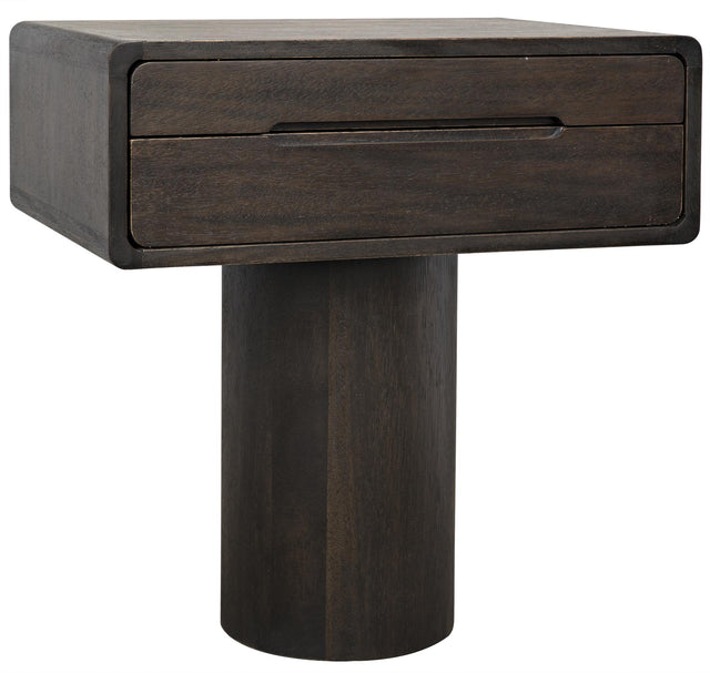NOIR Langford Side Table Ebony Walnut