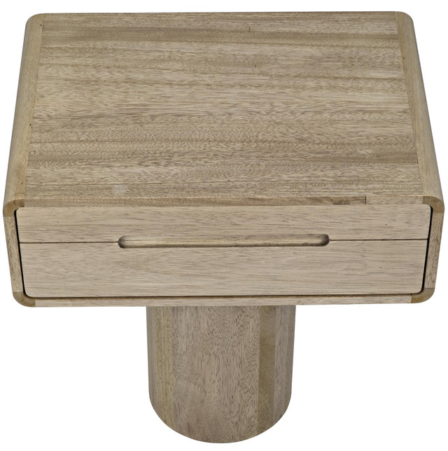 NOIR Langford Side Table Washed Walnut