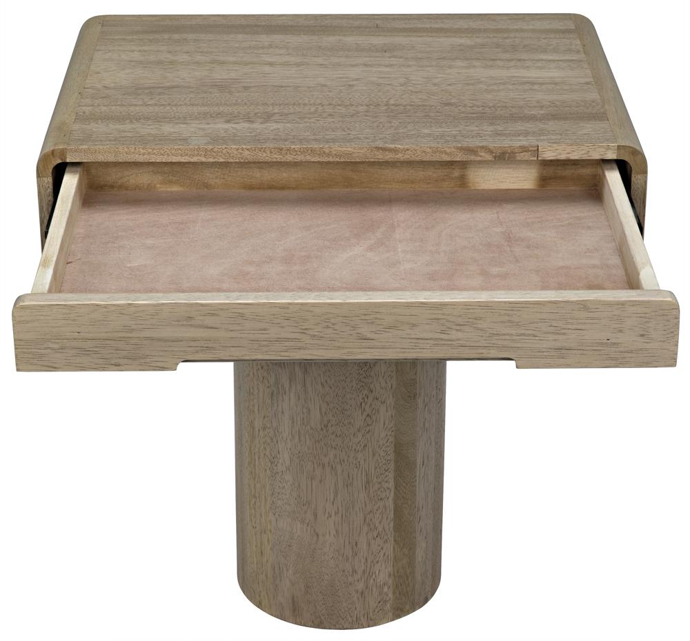 NOIR Langford Side Table Washed Walnut