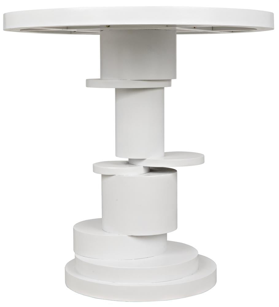 NOIR Hugo Side Table Solid White
