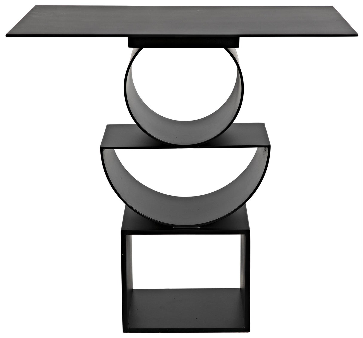 NOIR Shape Side Table Black Steel