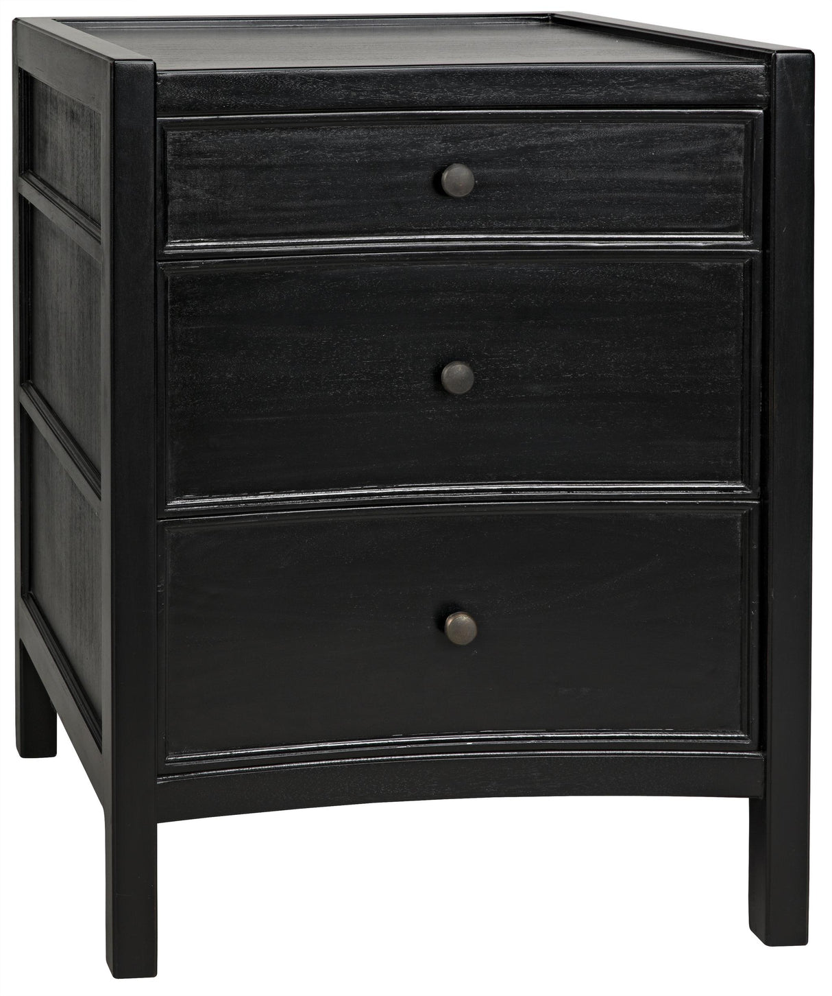 NOIR Hampton Night Stand 24" Hand Rubbed Black