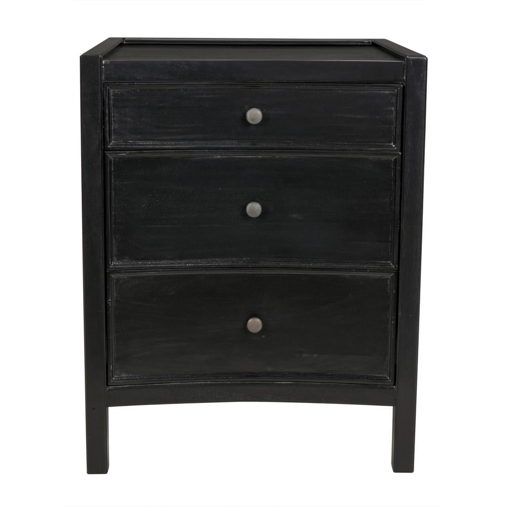 NOIR Hampton Night Stand 24" Hand Rubbed Black