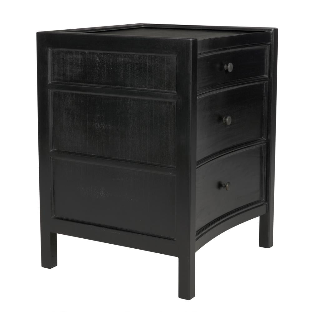NOIR Hampton Night Stand 24" Hand Rubbed Black