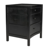 NOIR Hampton Night Stand 24" Hand Rubbed Black