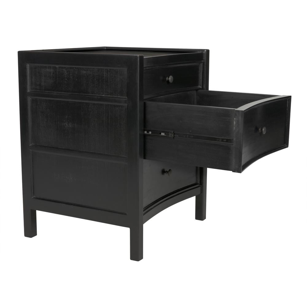 NOIR Hampton Night Stand 24" Hand Rubbed Black