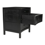 NOIR Hampton Night Stand 24" Hand Rubbed Black