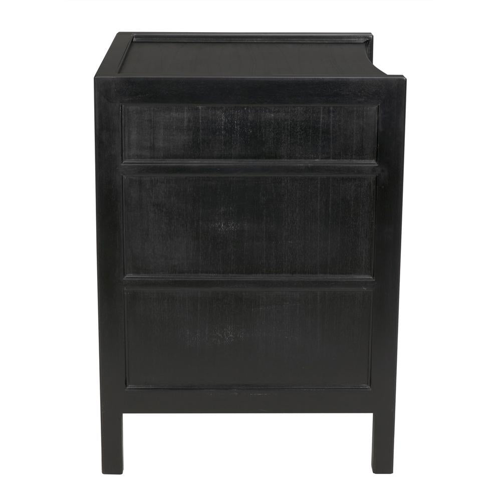 NOIR Hampton Night Stand 24" Hand Rubbed Black