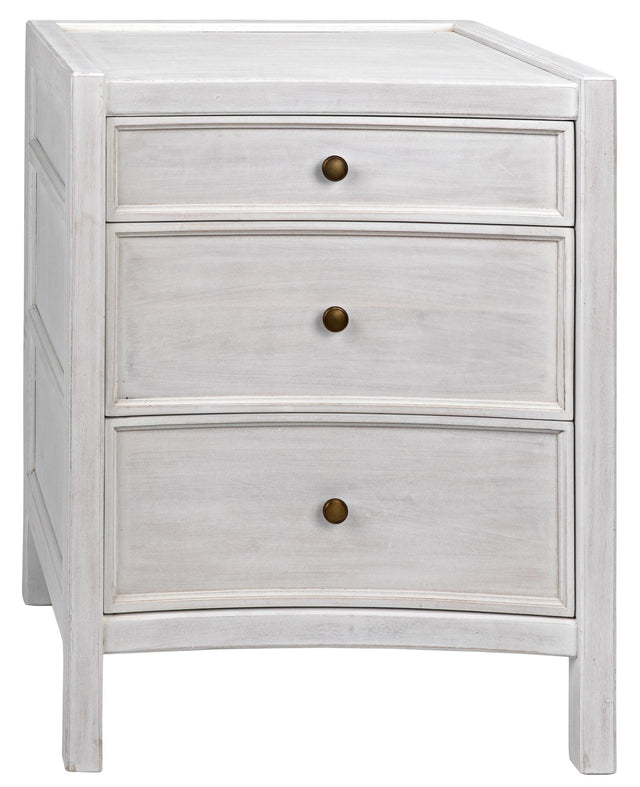 NOIR Hampton Night Stand 24" White Wash