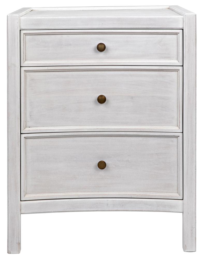 NOIR Hampton Night Stand 24" White Wash