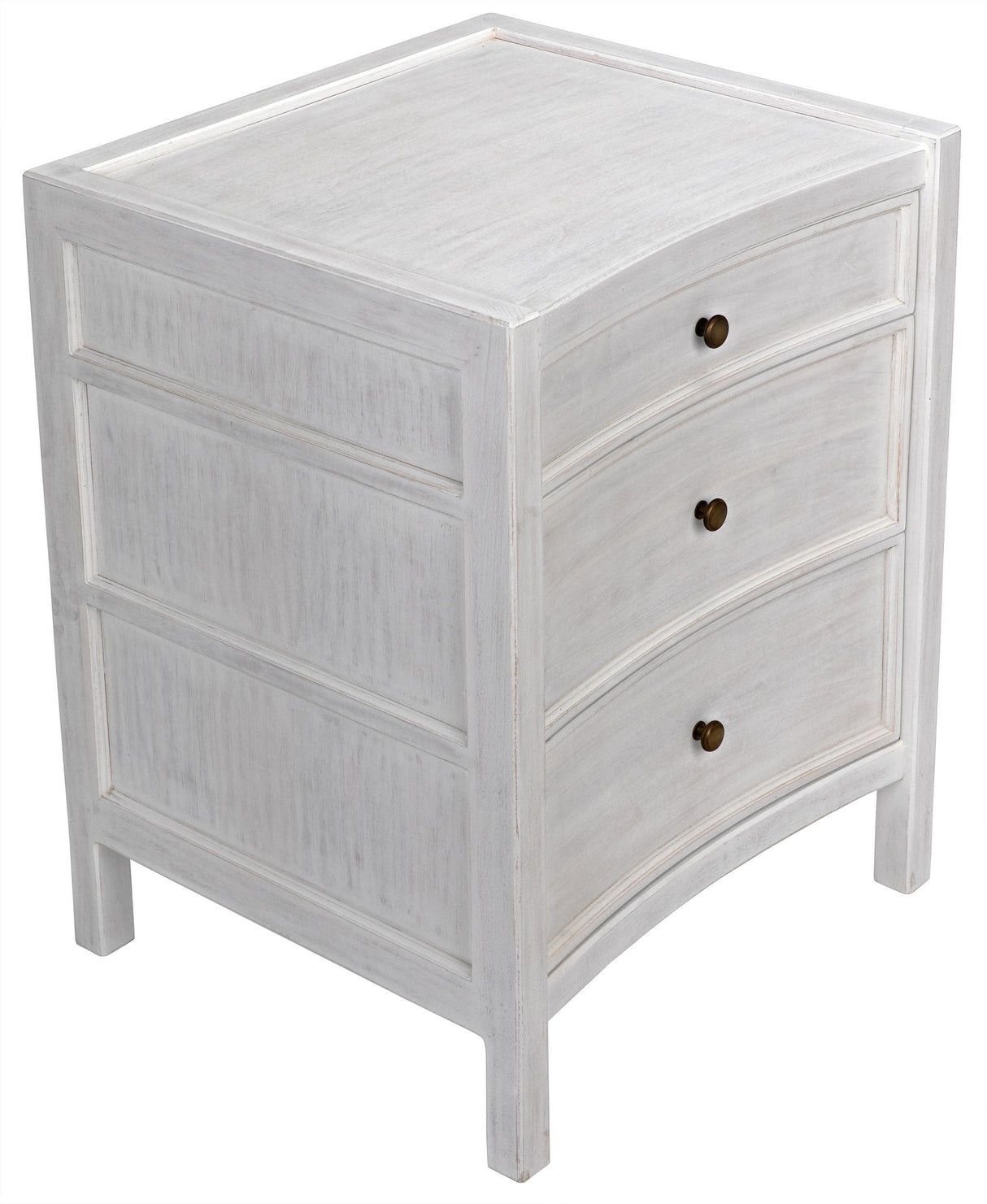 NOIR Hampton Night Stand 24" White Wash