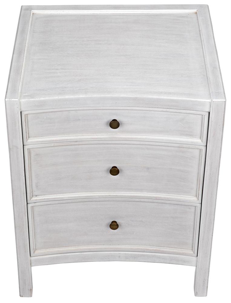 NOIR Hampton Night Stand 24" White Wash