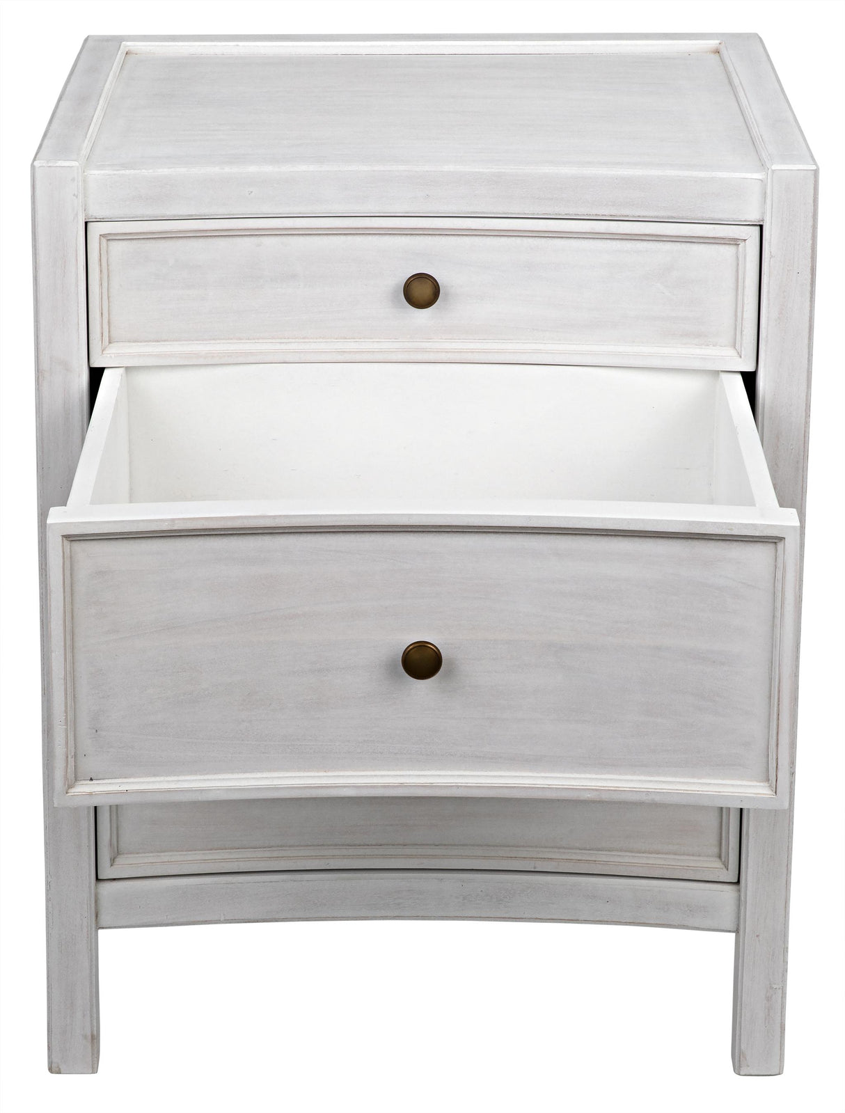 NOIR Hampton Night Stand 24" White Wash
