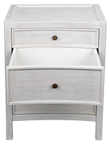 NOIR Hampton Night Stand 24" White Wash