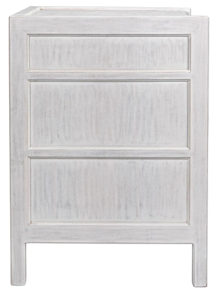 NOIR Hampton Night Stand 24" White Wash