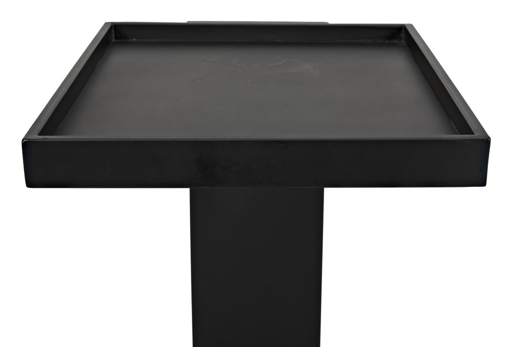 NOIR Ledge All Metal Side Table Black Steel